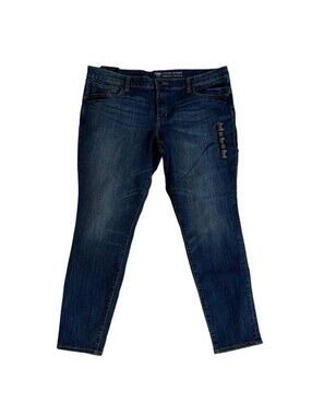 NWT Gap 2X Legging Skimmer Jeans 18/34R Dark Wash Stretch Skinny Fit